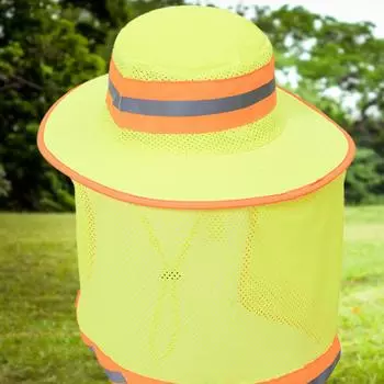 Светоотражающая панама Rave, панама повышенной видимости с клапаном на шее, большая светоотражающая защитная шапка, охлаждающая шляпа рейнджера оранжевый