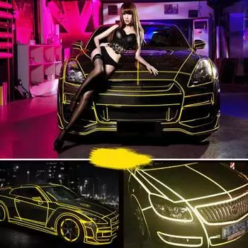 Светоотражающая предупреждающая лента для автомобиля, велосипеда, грузовика, крутая наклейка для декора «сделай сам», наклейка 1cm x 5m красный