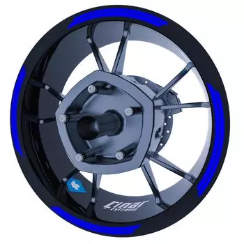 Светоотражающая синяя двойная полоса, лента для обода, полосы для колес, наклейки, наклейки CinarExtreme