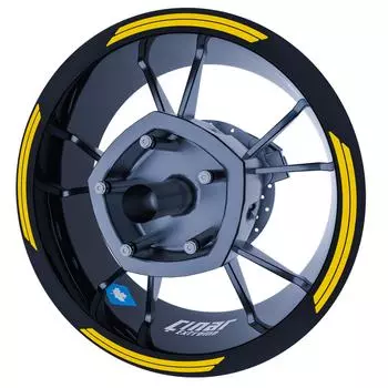 Светоотражающая темно-желтая двойная полоса с ободом, лента с полосами для колес, наклейка CinarExtreme