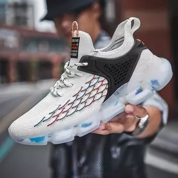 Светоотражающая трендовая мужская обувь из рыбьей чешуи, повседневные спортивные кроссовки с сеткой, мужская повседневная обувь Tenis Masculino Adulto Sapato Masculino 39 небесно-голубой