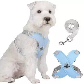 Светоотражающая X-образная шлейка для собак без тяги, быстросъемная регулируемая шлейка для жилета для домашних животных для тренировки прогулок, маленьких, средних и крупных собак S (Pet 4-7kg)