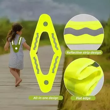 Светоотражающая защитная майка, яркая износостойкая светоотражающая одежда, детский висящий на плечах светоотражающий жилет зелёный