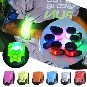 Светоотражающие беговые приспособления высокой видимости для безопасности в ночное время, подходят для ночных прогулок, езды на велосипеде, бега, отличный подарок для мужчин и женщин One Size синий