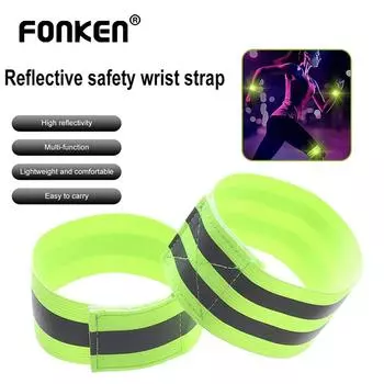 Светоотражающие ленты Fonken, эластичная повязка на руку, браслет, ремни на щиколотке, детские защитные ремни с отражающей лентой для ночных пробежек, езды на велосипеде, бега Parallel bars