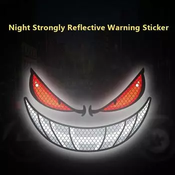 Светоотражающие наклейки Devil Eye для мотоциклов, предупреждающие о безопасности, декор для мотоцикла, скутера, лобового стекла, шлема, заднего кофра, наклейки, аксессуары