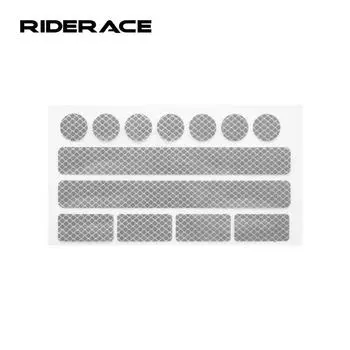 Светоотражающие наклейки для велосипеда, обод велосипедного колеса, предупреждающий светоотражатель для безопасности в ночное время, флуоресцентная пленка для горного велосипеда, клейкая лента белый