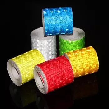 Светоотражающие наклейки для велосипедов 5 см*3 м сияющие звезды белые красные флуоресцентные желтые оранжевые водонепроницаемые прочные клейкие ленты для грузовиков