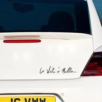 Светоотражающие наклейки, итальянская виниловая наклейка, три автомобиля, наклейки для автомобиля, креативная наклейка для всего тела 20X4CM&2pcs