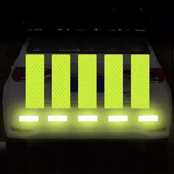 Светоотражающие наклейки: Креативные ночные полосы безопасности для автомобилей, мотоциклов и грузовиков 5*5CM heart, 10 pieces