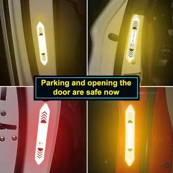 Светоотражающие наклейки на двери автомобиля Ночная предупреждающая лента Наклейки на двери Декоративные наклейки Светоотражающая полоса для автомобиля Аксессуары для автомобиля