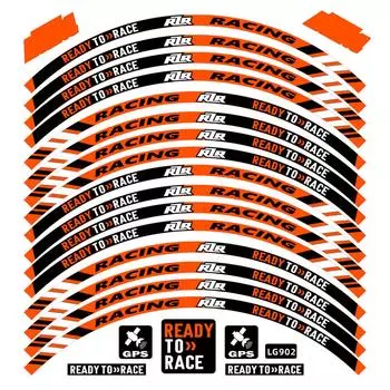 Светоотражающие наклейки на колеса мотоцикла, полоски на ободе, наклейки, аксессуары для ступиц 17 дюймов для мотоцикла, готовые к R A