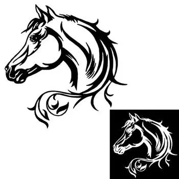 Светоотражающие наклейки на окно грузовика, мультяшная лошадь, декор тела, наклейка на автомобиль белый