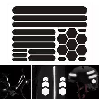 Светоотражающие наклейки, пленка повышенной видимости, черная для парковки автомобилей 150mmx105mm