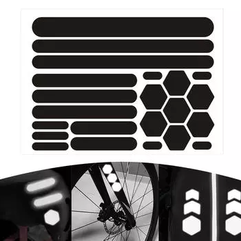 Светоотражающие наклейки, высокая видимость, аксессуары для мотоциклов, лента, черная 150mmx105mm