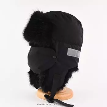 Светоотражающие полосы шапки Thunderbolt, мужская зимняя велосипедная теплая защитная шапка для ушей, женская утолщенная маска для катания на лыжах, хлопковая кепка One Size белый