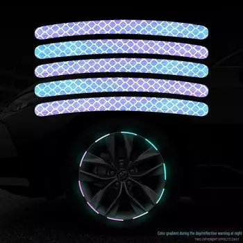 Светоотражающие предупреждающие наклейки для колес автомобиля, добавляющие нотку индивидуальности и креативности. Идеально подходит для мотоциклов и электромобилей. wheels, 10 pack