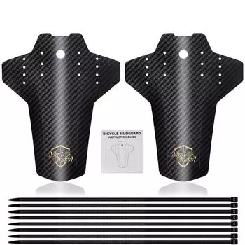 Светоотражающие велосипедные крылья, 2 шт., передние/задние колеса, крылья из углеродного волокна, брызговик из углеродного волокна, MTB велосипед, шоссейный велоспорт, аксессуары для фиксации снаряжения