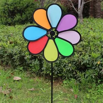 Светоотражающие вертушки Блестящие ветряные спиннеры Красочная ветряная мельница для украшения сада Отпугиватели птиц для отпугивания птиц One Size