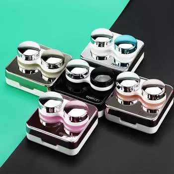 Светоотражающий чехол для контактных линз, милый милый дорожный набор, коробка золотой