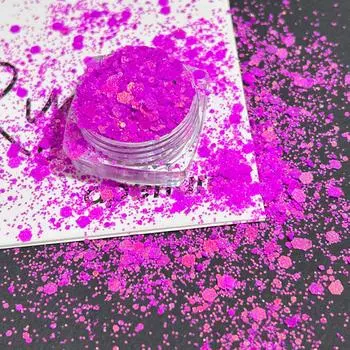 Светоотражающий глиттер для дизайна ногтей в виде битых бриллиантов с пайетками