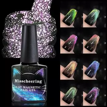 Светоотражающий клей для ногтей со сломанными бриллиантами и эффектом «кошачий глаз» Специальный лазерный кристалл для ногтей «кошачий глаз» 01