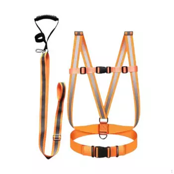 Светоотражающий комплект шлейки и упряжи для оленя, регулируемый, с удобной ручкой