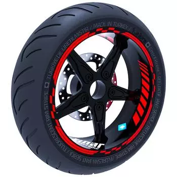 Светоотражающий красный Moto GP внутренний внешний обод комплект обод ленты полосы колеса наклейки наклейки CinarExtreme