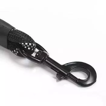 Светоотражающий нейлоновый взрывозащищенный круглый поводок для собак, товары для животных, плетеная веревка для больших собак чёрный