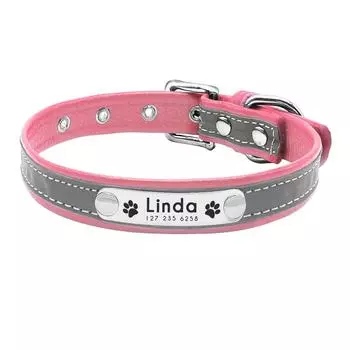 Светоотражающий ошейник для домашних животных, изготовленный на заказ, регулируемый, бесплатная гравировка, ожерелье для маленьких и средних собак, кошек, щенков, котят, табличка с именем, идентификационная бирка, ошейники XS