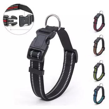 Светоотражающий ошейник для кошек, быстросъемный нейлоновый регулируемый для кошек, котят, маленьких собак S красный