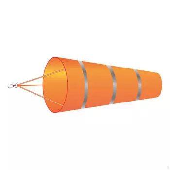 Светоотражающий водонепроницаемый носок Windsock 60 см для измерения ветра в направлении Orange