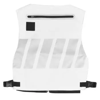 Светоотражающий защитный жилет, одежда для велоспорта, жилет для тренировок на открытом воздухе, спортивное оборудование, белый Uniform Size белый