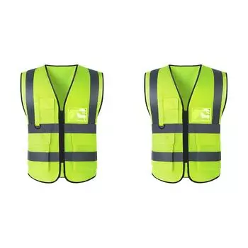 Светоотражающий жилет безопасности Светоотражающий жилет для водителей (Multi-карманный)