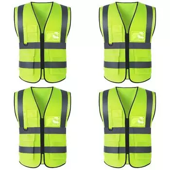 Светоотражающий жилет безопасности Светоотражающий жилет для водителей (Multi-карманный)