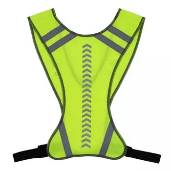 Светоотражающий жилет для ночного бега, светоотражающий жилет повышенной видимости, защитный жилет с эластичным ремешком для зелёный