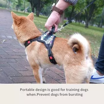 Светоотражающий жилет для собак, нагрудный ремень для французского бульдога, шлейка для собак породы сиба-ину для маленьких и больших собак, прогулочный продукт XS