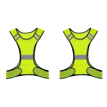 Светоотражающий жилет Highlight Breathable Safety Slim Jacket для ночного бега (желтый)