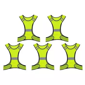 Светоотражающий жилет Highlight Breathable Safety Slim Jacket для ночного бега (желтый)