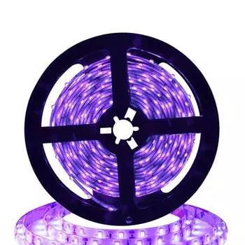 Световая полоса 5 м Фиолетовый свет IP65 Водонепроницаемая полоса окружающего света для теплицы и сада