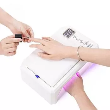 Световая полоса для дизайна ногтей в большом пространстве со съемной подушечкой для хранения, мощный аппарат для фототерапии, светодиодная лампа для запекания ногтей EU Plug