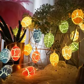 Световая строка Блестящий красочный дизайн яйца Яичная скорлупа Световая струна 1