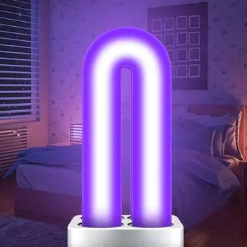 Световая трубка от комаров, нерадиационная фиолетовая лампа, высокая яркость, U-образная форма, совместимая с длиной волны 365,0 нм, УФ-лампа, трубка, канцелярские товары чёрный