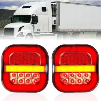 Световод Квадратный Задние фонари для прицепов Подсветка номерного знака Задние фонари для грузовиков One Size жёлтый