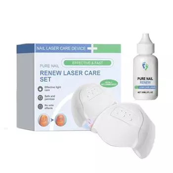 Световое устройство для чистки ногтей, светодиодная лампа, стирающее грибковое пятно на ногах, набор для ухода за ногтями белый