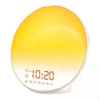 Световой будильник с будильником, регулируемый ночной декор для гостиной