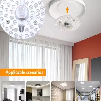 Световой модуль LED, круглый дизайн, гостиная, кухня, спальня, приемная, светильники, светодиодные панели