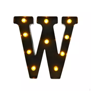 Световой знак с буквами алфавита для помолвочных встреч W 8.74x8.58x1.57inch