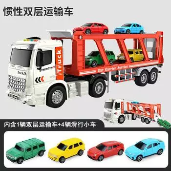 Световые и музыкальные повествовательные пазлы Двухъярусный транспортер Детская симуляция Большой грузовик Грузовик Модель строительной техники