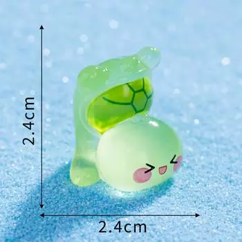 Светящаяся фигурка черепахи из смолы для украшения рабочего стола и ландшафта аквариума Handstand